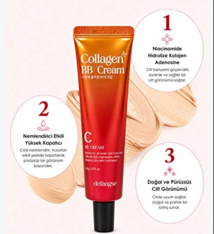 بیبی کرم کلاژن دفانس Defangse Collagen BB Cream ۳۰ میل تاریخ ۲۰۲۸
